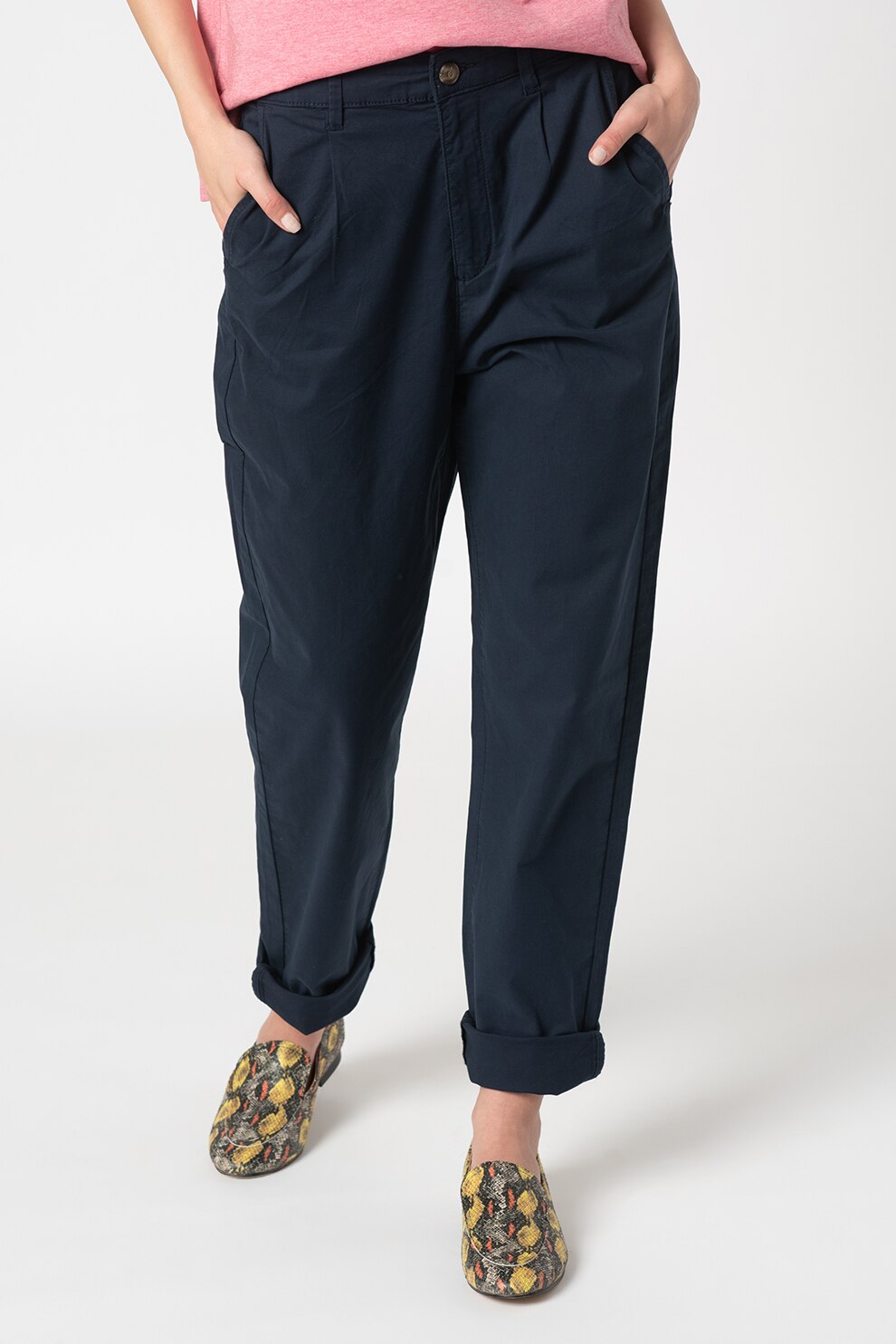 Esprit, Pantaloni chino relaxed fit, Bleumarin