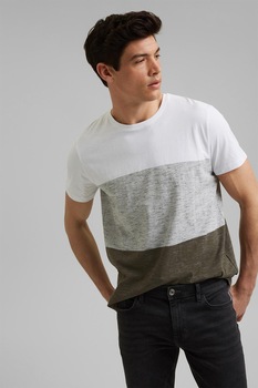 edc by esprit tricou din amestec de bumbac organic albgri melangeverde militar imagen 35_0_
0