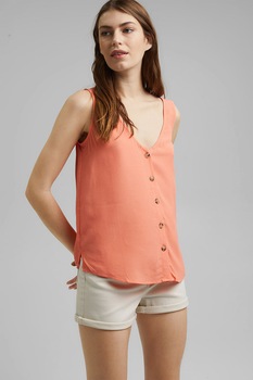 Esprit, Top lejer cu decolteu in V, Oranj Esprit, Top lejer cu decolteu in V, Oranj