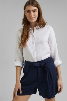 Esprit, Pantaloni scurti din amestec de in, Bleumarin Esprit, Pantaloni scurti din amestec de in, Bleumarin