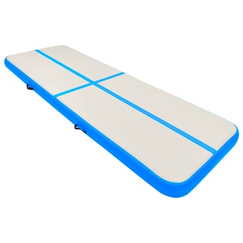 Set saltea gonflabila de gimnastica, cu pompa, vidaXL, PVC, 400 x 100 x 15 cm, Albastru Set saltea gonflabila de gimnastica, cu pompa, vidaXL, PVC, 400 x 100 x 15 cm, Albastru