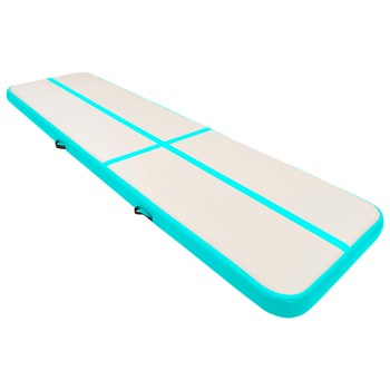 Set saltea gonflabila de gimnastica, cu pompa, vidaXL, PVC, 700 x 100 x 20 cm, Verde Set saltea gonflabila de gimnastica, cu pompa, vidaXL, PVC, 700 x 100 x 20 cm, Verde
