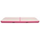 Saltea gimnastica gonflabila cu pompa vidaXL, roz 400x100x15 cm PVC