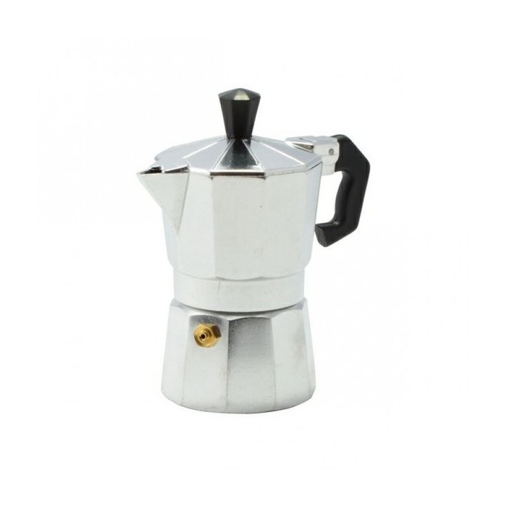 Cafetiera aluminiu 1 portie, in cutie de prezentare, Perfect Home