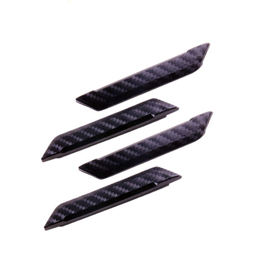 Set 4 protectii auto pentru usi Hypersonic, Adeziv 3M, 97x15 mm, Negru carbon