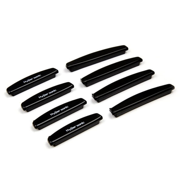 Set 8 protectii auto pentru usi Hypersonic, Adeziv 3M, 8 cm/5cm, Negru