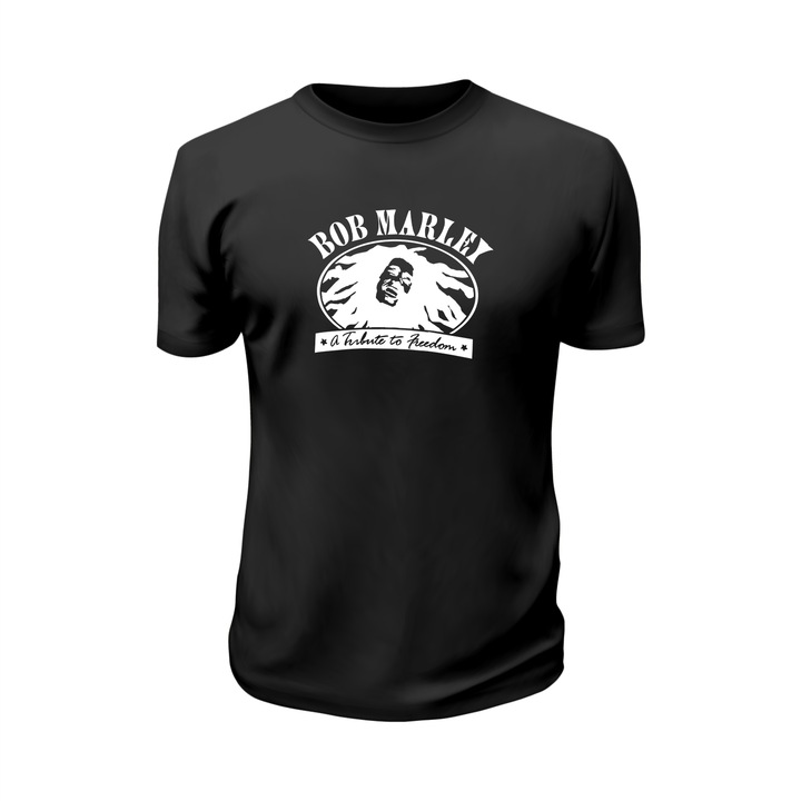 Tricou barbati "Bob Marley", negru, XL, Atelierul Hai Hui®