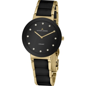 Ceas de dama Jacques Lemans 42-7K, Quartz, 34mm, 10ATM, Auriu Ceas de dama Jacques Lemans 42-7K, Quartz, 34mm, 10ATM, Auriu