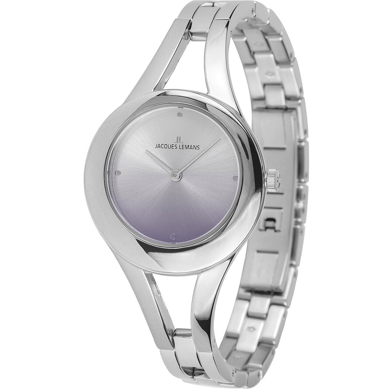 Ceas de dama Jacques Lemans 1-2071B, Quartz, 32mm, 5ATM, Argintiu