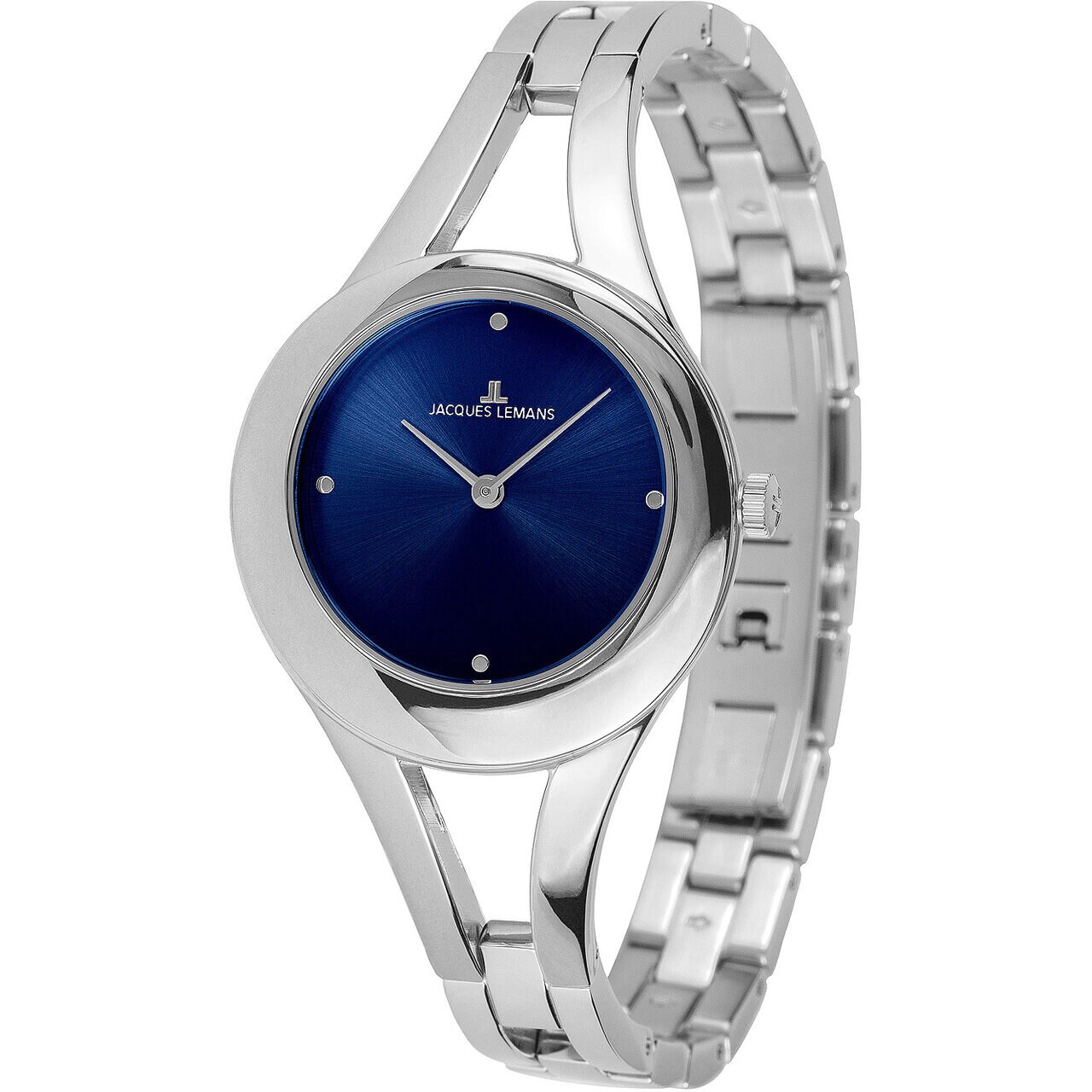 Ceas de dama Jacques Lemans 1-2071A, Quartz, 32mm, 5ATM, Argintiu