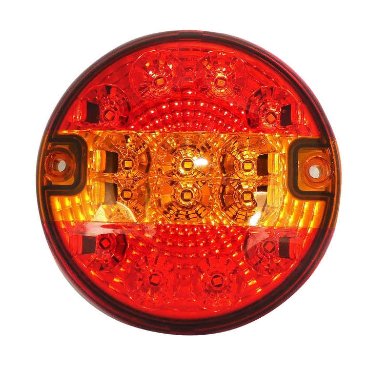 Lampa Auto LED Spate Flexzon,Rotunda ( Tip Hamburger) 3 Functii, Ø14cm, Remorca, Camion, Trailer, 12V-24V