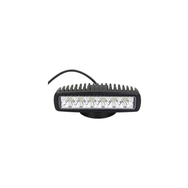 Proiector cu LED KAMAR, din metal, dreptunghiular, 6x3W, 12/24V, 1100lm, 6000-6500K, negru, 45x160mm