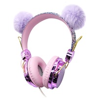 casti audio pentru copii plush urechi de minge wired music pliabile reducerea zgomotului violet imagen 13_0_
0