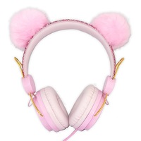 casti audio pentru copii plush urechi de minge wired music pliabile reducerea zgomotului roz imagen 8_0_
0