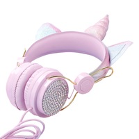 casti audio pentru copii wired urechi de unicorn music pliabile reducerea zgomotului roz imagen 5_0_
0