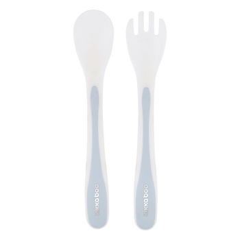 Set lingurita si furculita KikkaBoo Blue Set lingurita si furculita KikkaBoo Blue