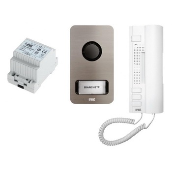 Kit interfon audio pentru o familie pe 2 fire Mikra + Utopia cu receptor 1122/31 Urmet Kit interfon audio pentru o familie pe 2 fire Mikra + Utopia cu receptor 1122/31 Urmet