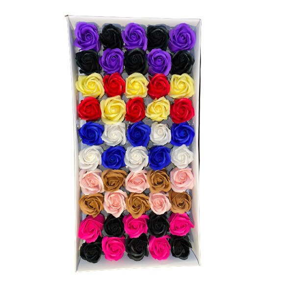Trandafiri de sapun, multicolor mix, set 50/buc