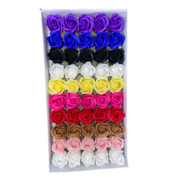Trandafiri de sapun, multicolor mix alte culori, set 50/buc