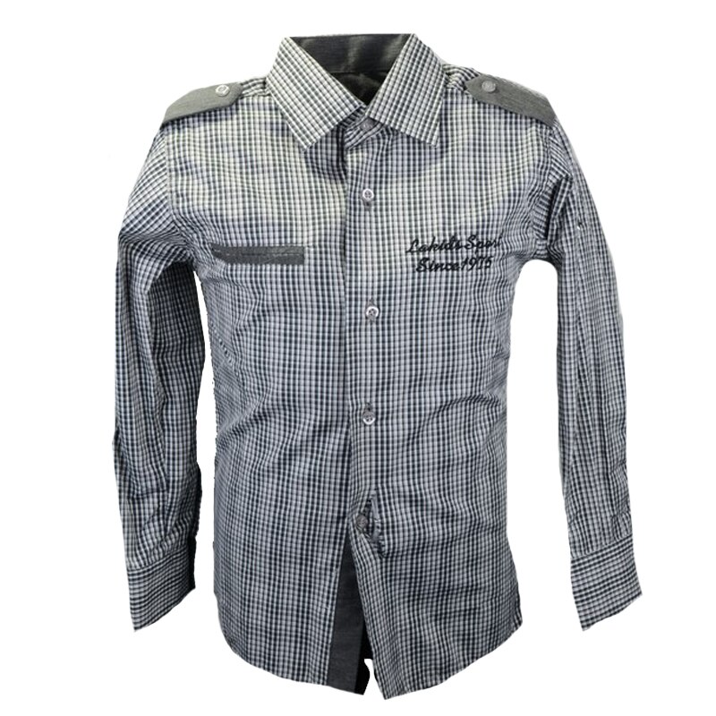 Camasa cu maneca lunga pentru baieti Mini Junior, Poliester, Gri