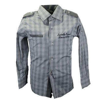 Camasa cu maneca lunga pentru baieti Mini Junior, Poliester, Gri Camasa cu maneca lunga pentru baieti Mini Junior, Poliester, Gri