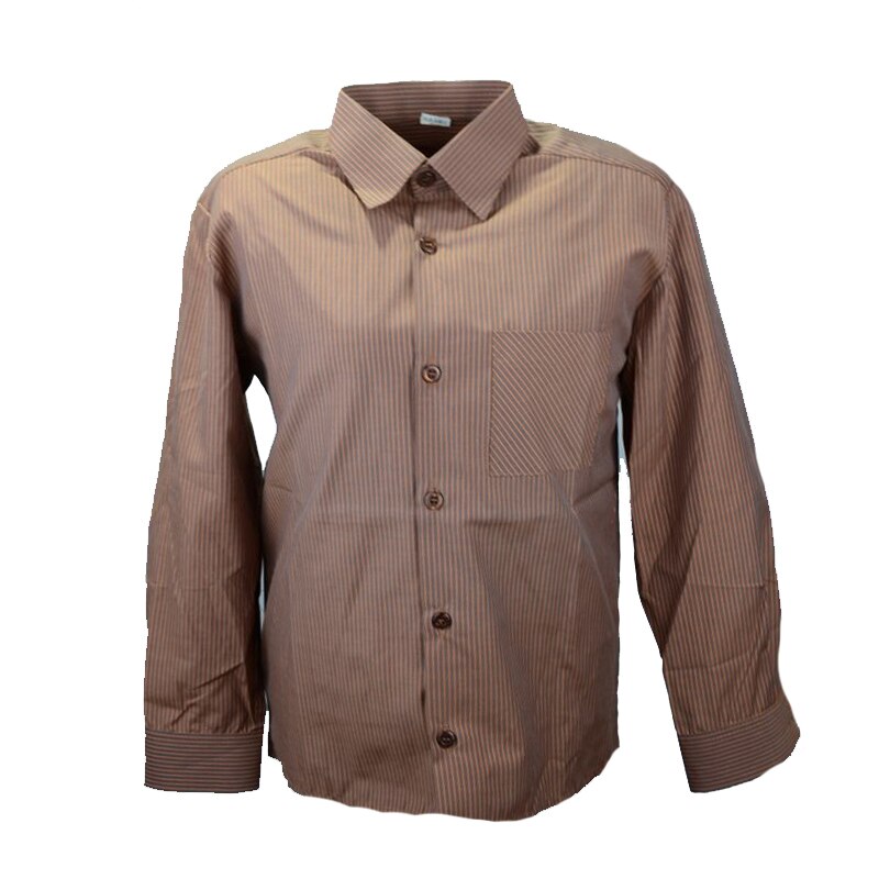 Camasa cu maneca lunga pentru baieti Mini Junior KSL-56C, Maro, 128 cm