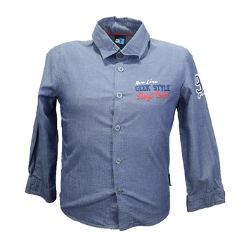 Camasa cu maneca lunga pentru baieti GT KSL-39C, Bleumarin, 104 cm Camasa cu maneca lunga pentru baieti GT KSL-39C, Bleumarin, 104 cm