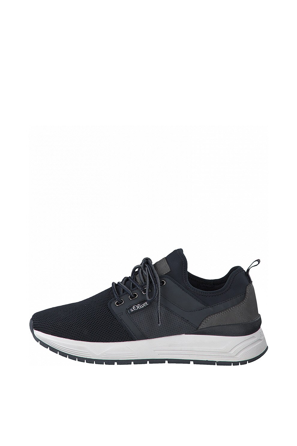 s.Oliver, Pantofi sport de piele cu garnitura de plasa