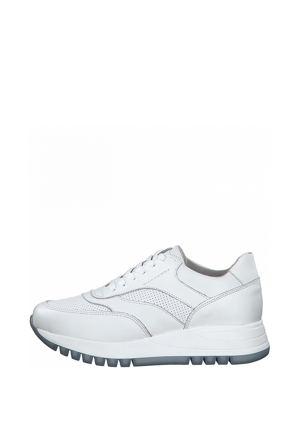 s.Oliver, Pantofi sport din piele intoarsa si piele ecologica cu detalii perforate