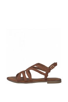 s.Oliver, Sandale slinback de piele, cu barete multiple s.Oliver, Sandale slinback de piele, cu barete multiple