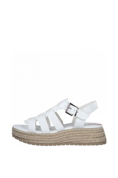 s.Oliver, Sandale tip espadrile din piele cu talpa wedge s.Oliver, Sandale tip espadrile din piele cu talpa wedge