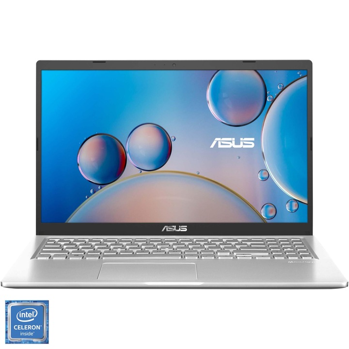 Лаптоп ASUS VivoBook 15 X515MA, Intel® Celeron® N4020, 15.6", RAM 4GB, SSD 256GB, Intel® UHD Graphics 600, Free DOS, Transparent Silver