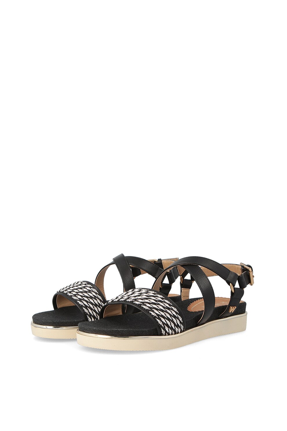 Wrangler, Sandale de piele ecologica cu barete incrucisate Karen