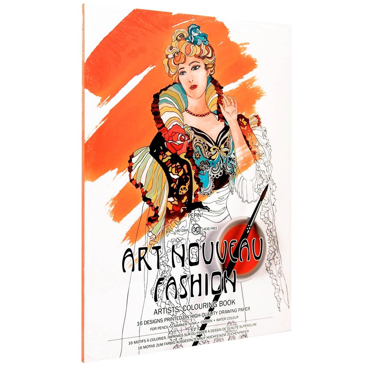 Art Nouveau Fashion Colouring Book. Carte de colorat pentru adulti