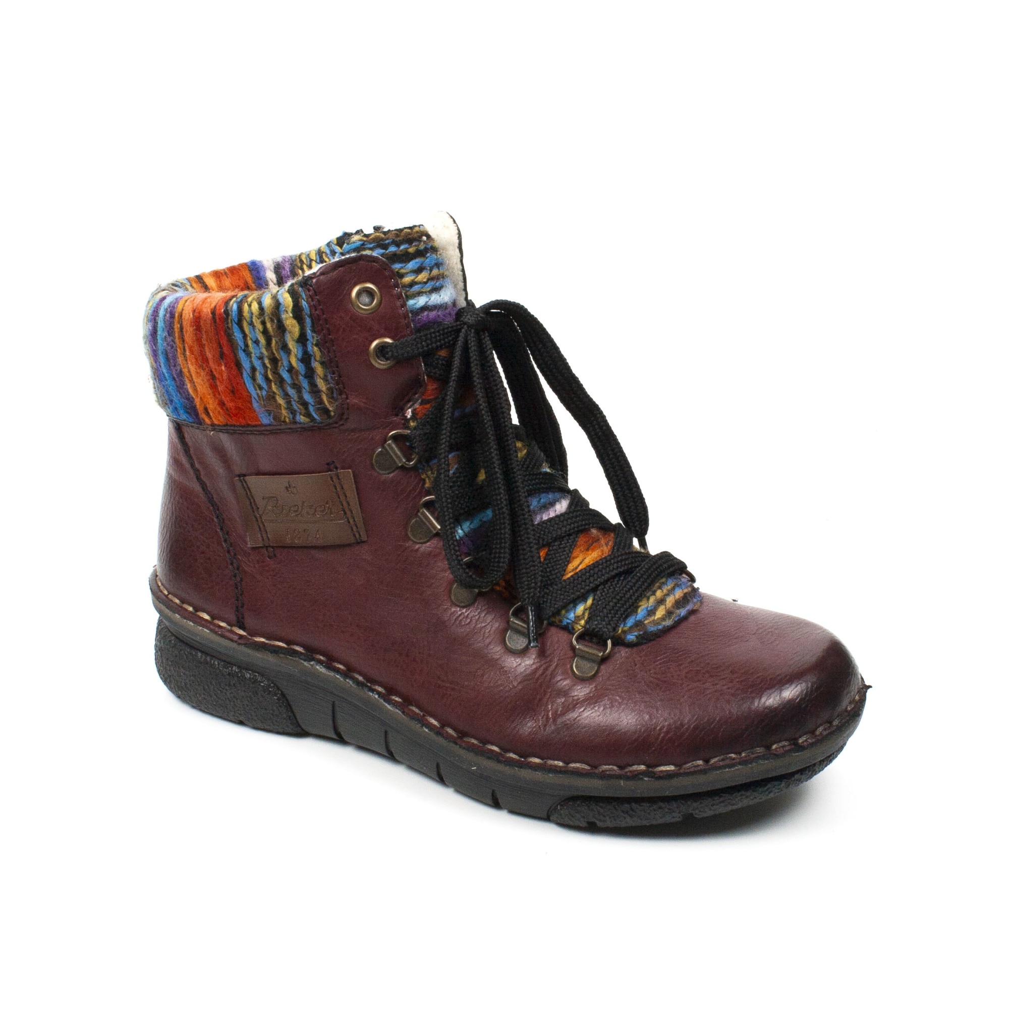Ghete dama,Rot Kombi bordo, Rieker, Bordo