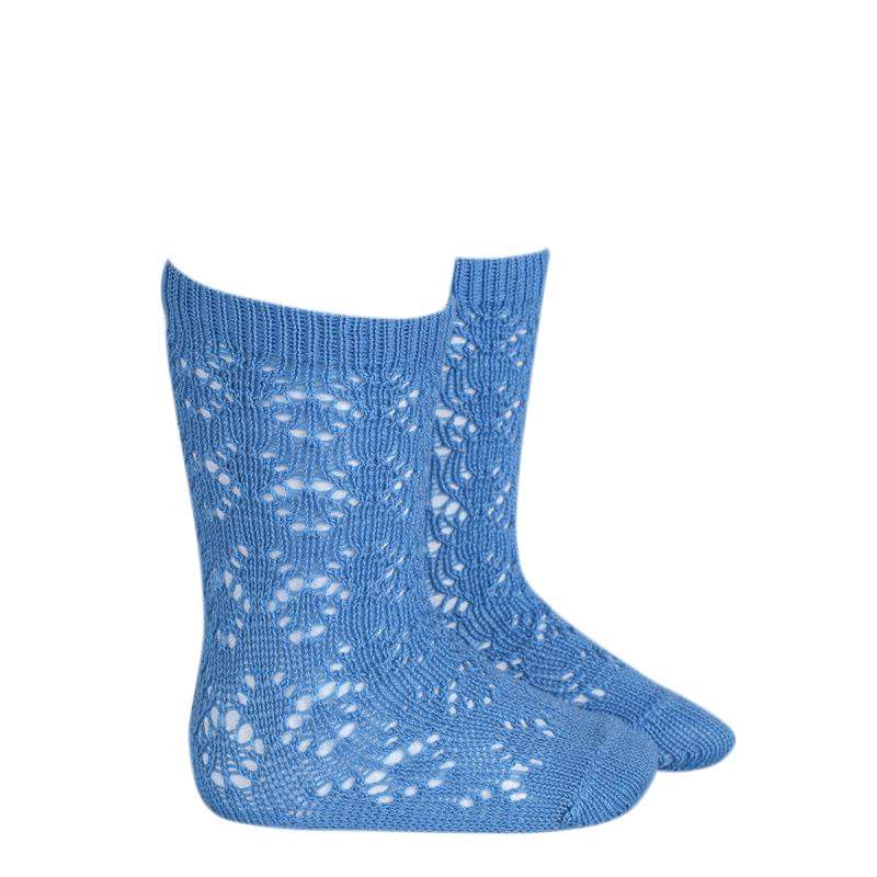 Sosete lungi cu model geometric, Albastru