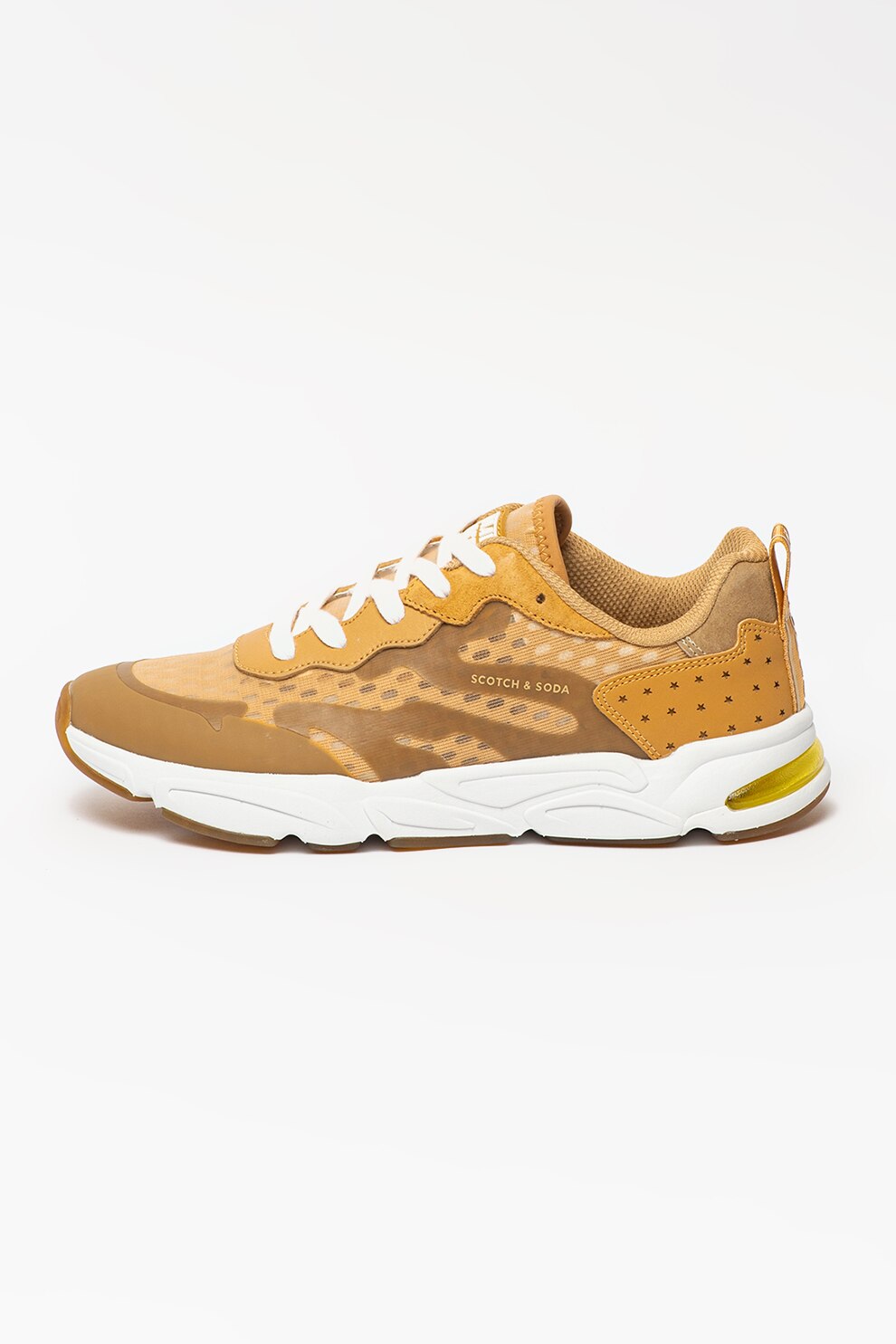 Scotch & Soda, Pantofi sport cu garnituri de piele intoarsa si piele Lou