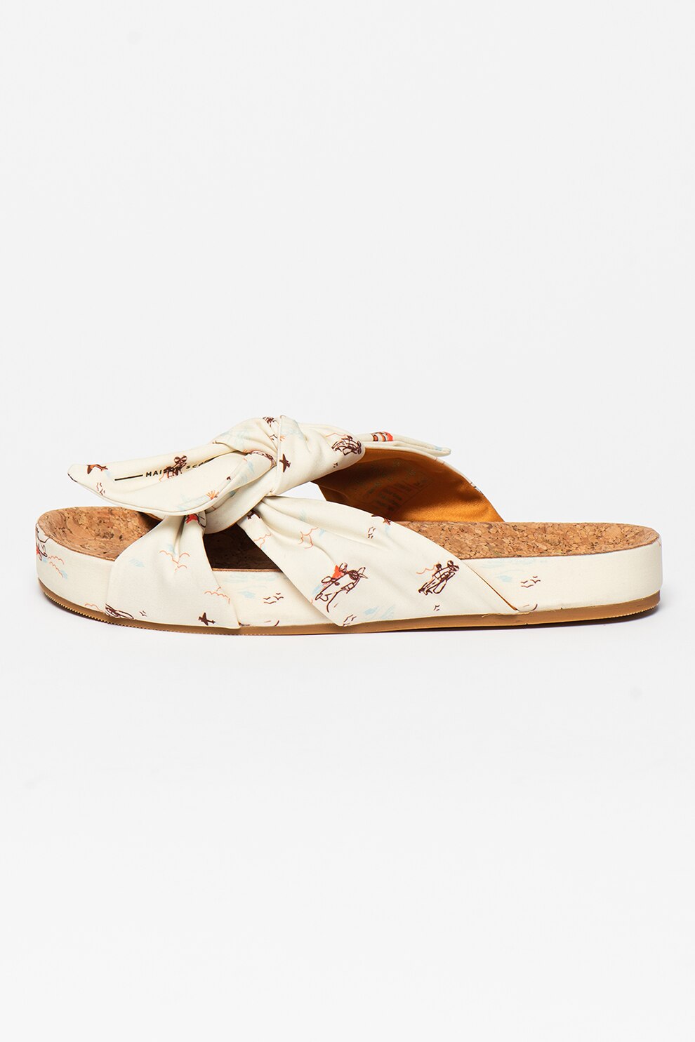 Scotch & Soda, Papuci cu detaliu innodat, Alb prafuit, 37