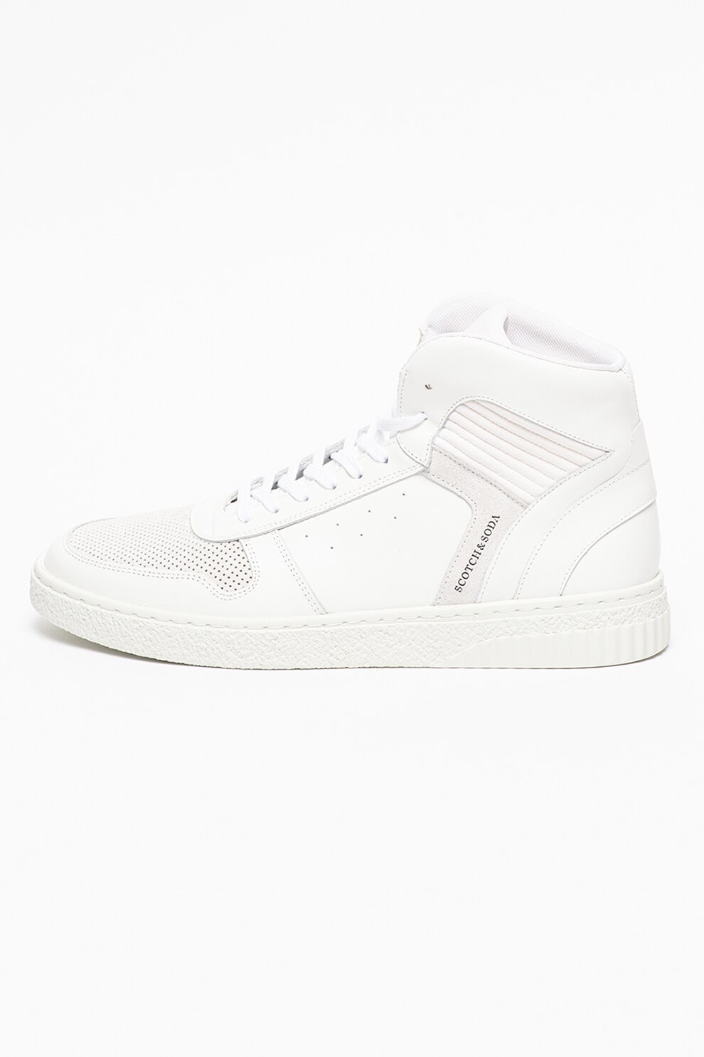 Scotch & Soda, Pantofi sport inalti de piele si material textil Brilliant