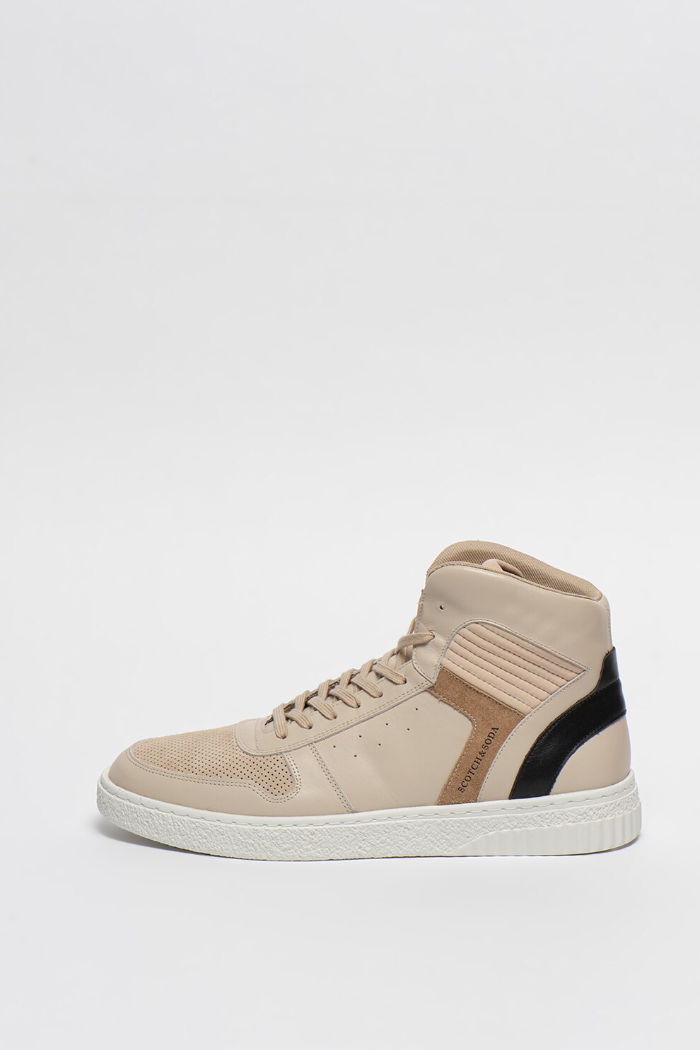 Scotch & Soda, Pantofi sport inalti cu detalii de piele si piele intoarsa Brilliant