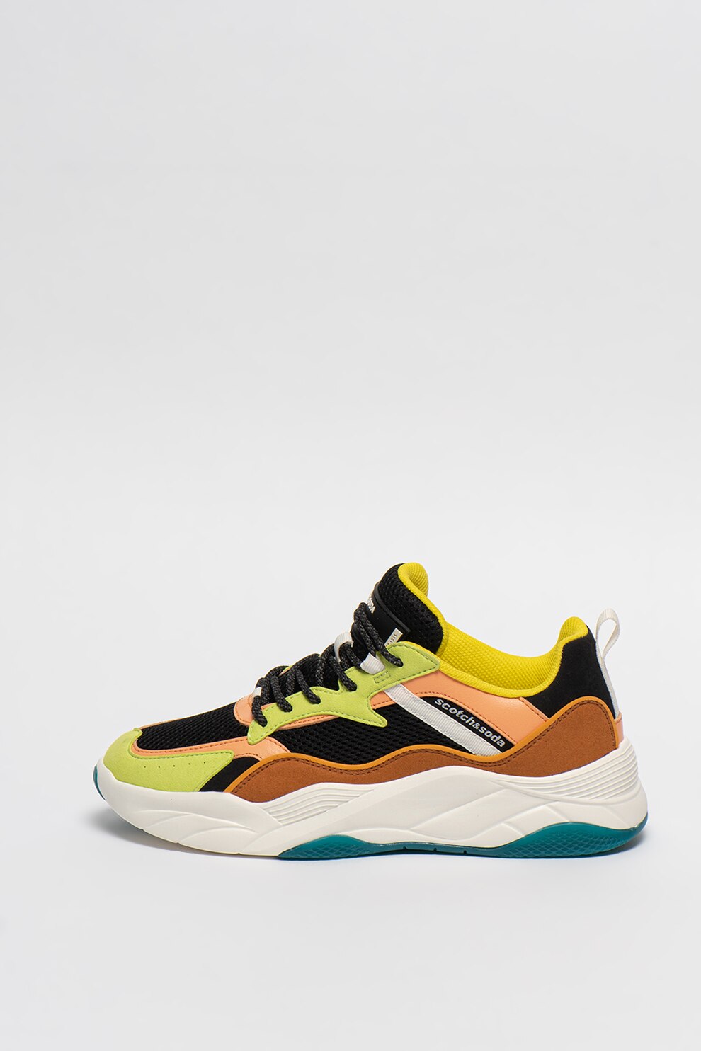 Scotch & Soda, Pantofi sport cu insertii de piele ecologica Cassius