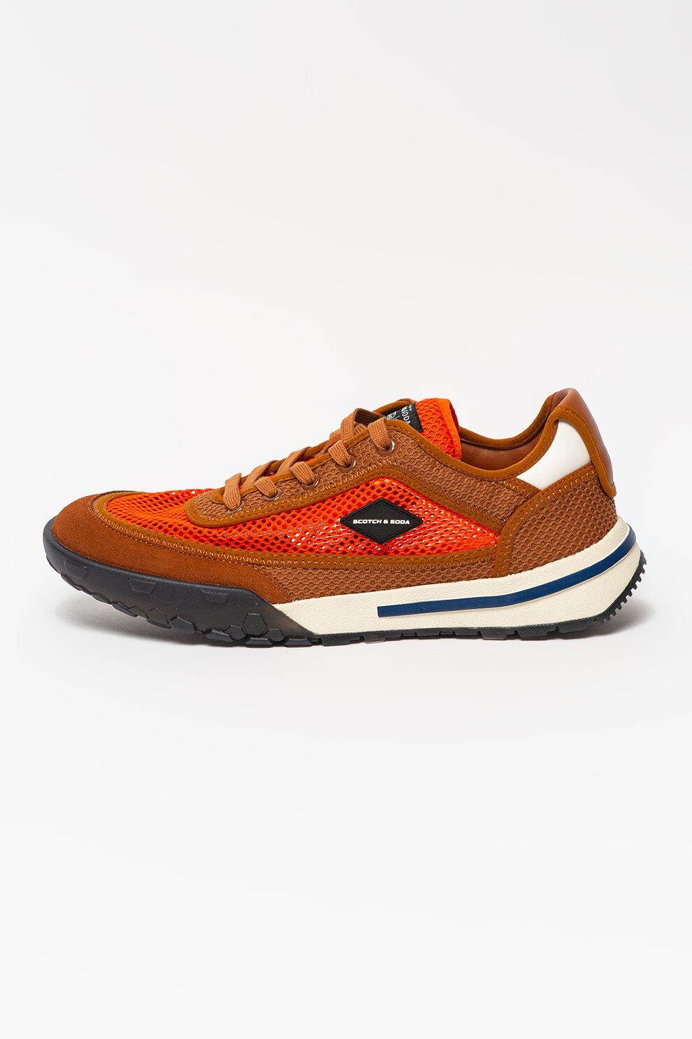 Scotch & Soda, Pantofi sport low-top cu insertie de plasa Kagann