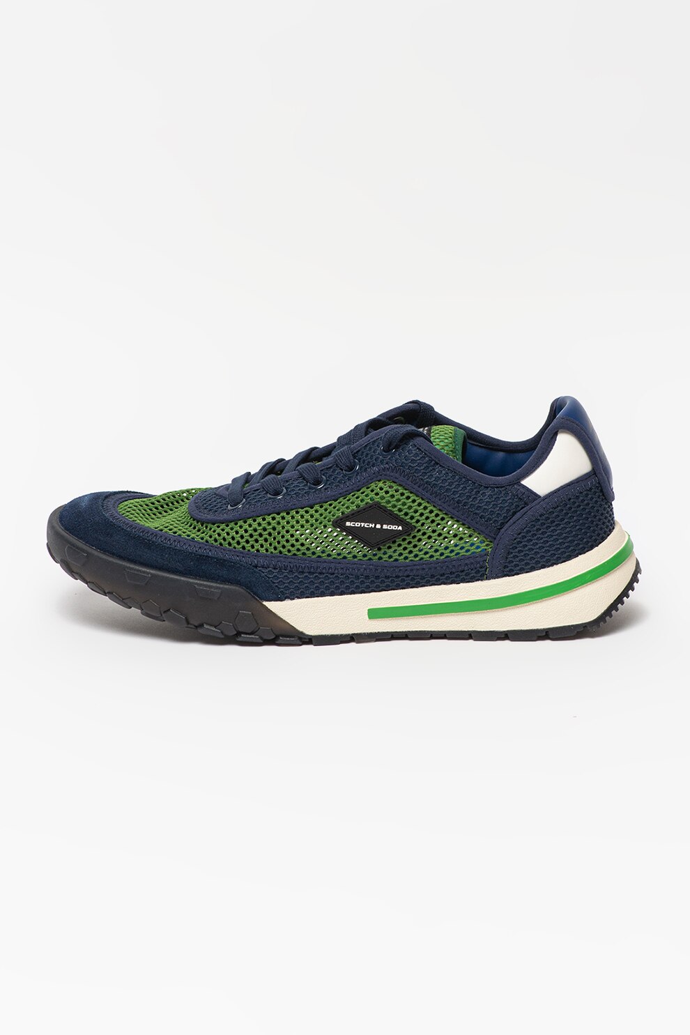 Scotch & Soda, Pantofi sport low-top cu insertie de plasa Kagann