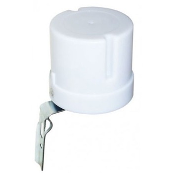 Senzor cu fotocelula Hepol 10A, IP44, alb Senzor cu fotocelula Hepol 10A, IP44, alb