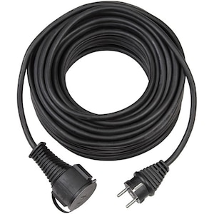 Cordon prelungitor Brennenstuhl, priza cu capac, rezistenta UV, IP44, flexibil pana la -35 grade C, cablu H05RR-F 3G1.5, 5m, Negru