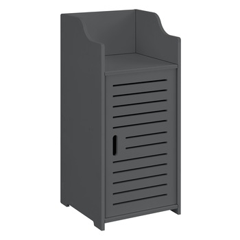 Dulap baie Alvesta DG, en.casa, 72 x 32 x 32 cm, compozit lemn-plastic, gri inchis, cu 1 usa si 1 raft Dulap baie Alvesta DG, en.casa, 72 x 32 x 32 cm, compozit lemn-plastic, gri inchis, cu 1 usa si 1 raft