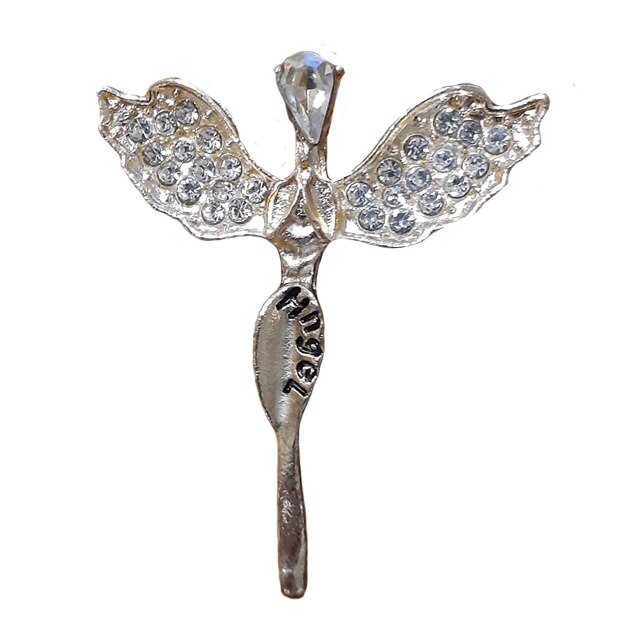 Pandantiv lantisor inger dama, auriu, 3.6 cm inaltime