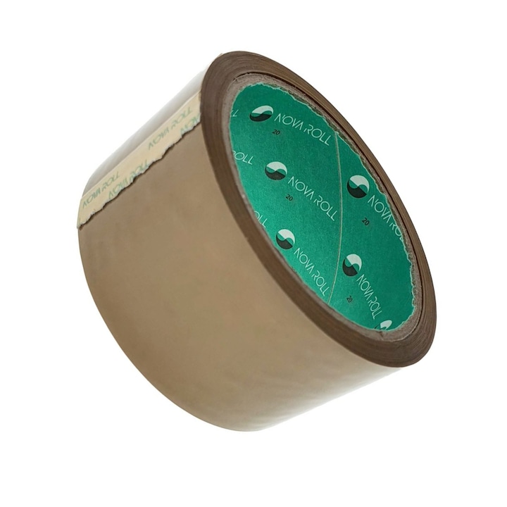 Banda adeziva tip scotch, 48 mm x 60 m, Nova Roll Acril B35048, maro 123.5 g