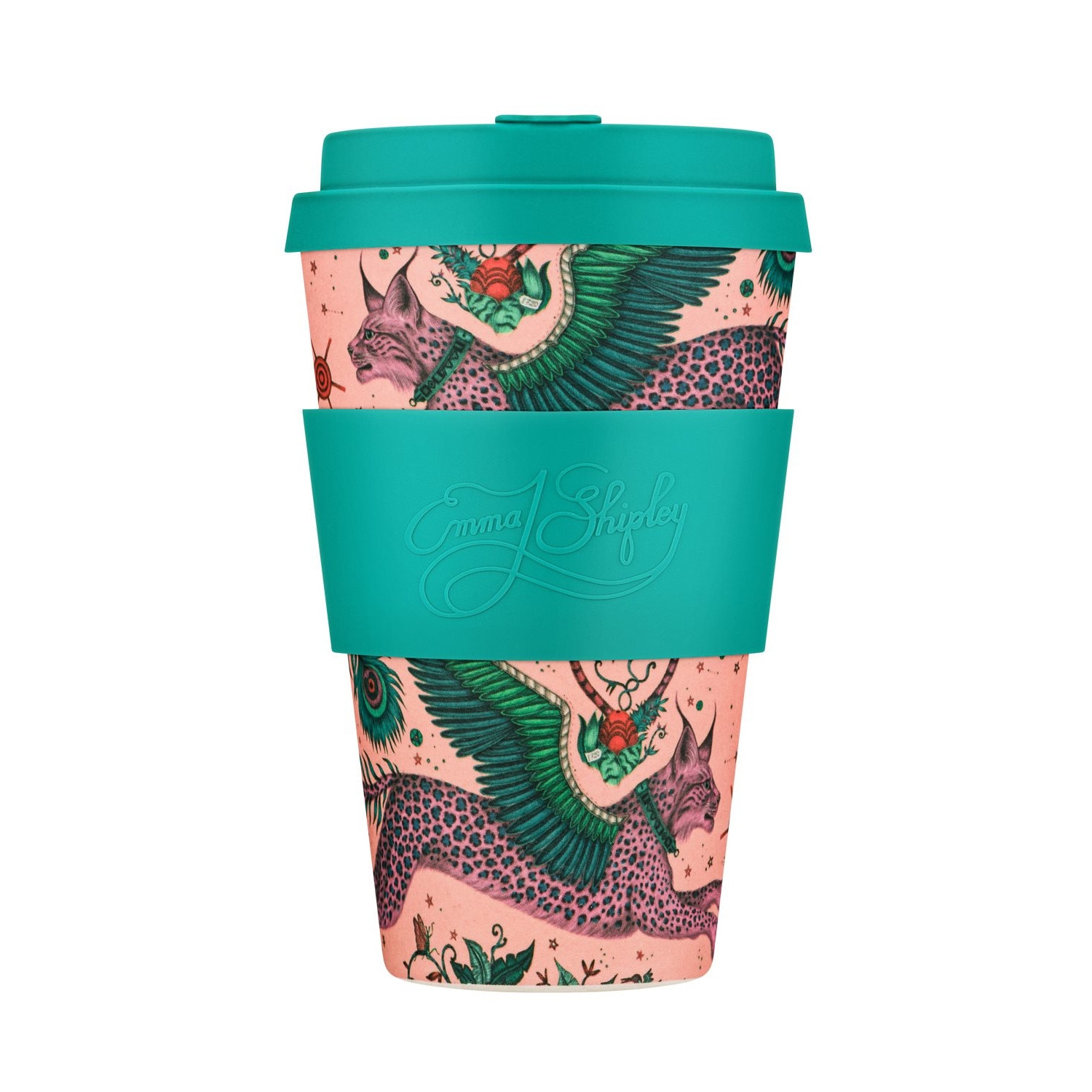 Cana de voiaj - Emma J. Shipley - Lynx, Bambus, 400 ml, Multicolor