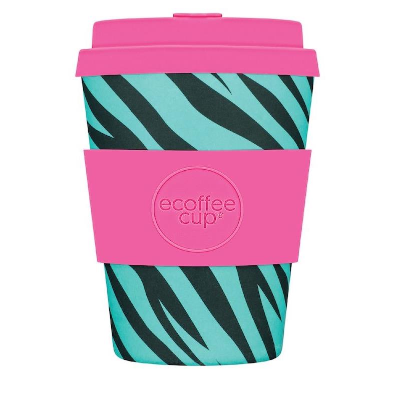 Cana de voiaj - De La Hoyde, Bambus, 350 ml, Roz/Albastru